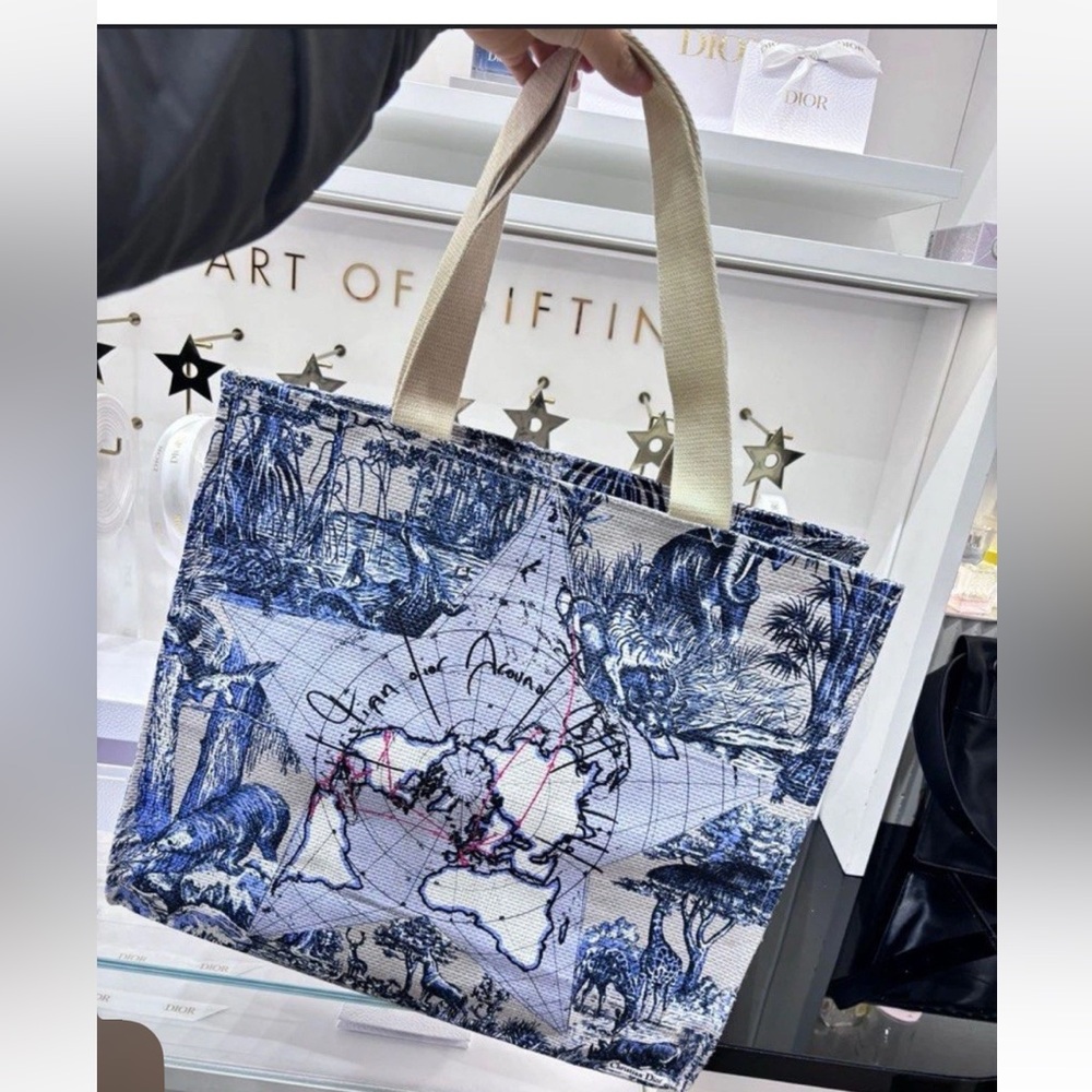 Dior straw tote with C O A